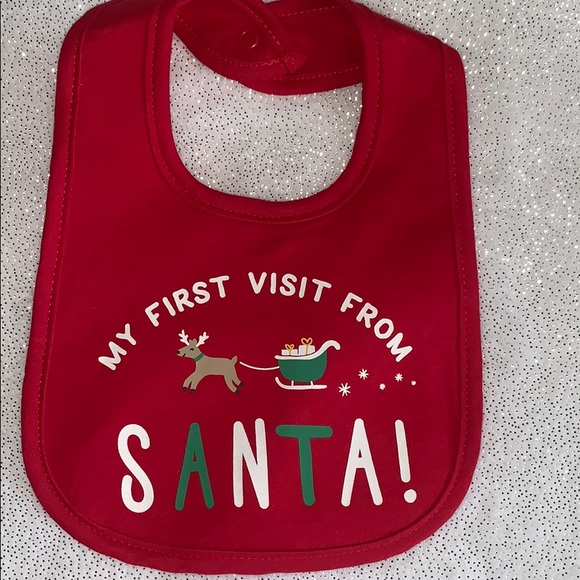 (2for$15)Baby’s 1st Christmas Onesie & Bib set - Picture 2 of 3
